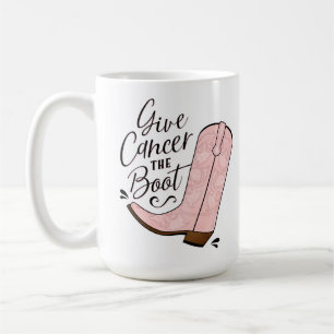 Give Cancer the Boot Breast Cancer Awareness Coffee Mug