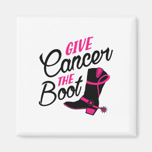Give Cancer The Boot Breast Cancer Awareness  Magnet