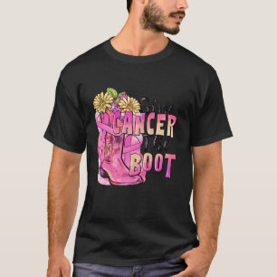 Give Cancer The Boot Cowboy And Sunflower Breast C T-Shirt