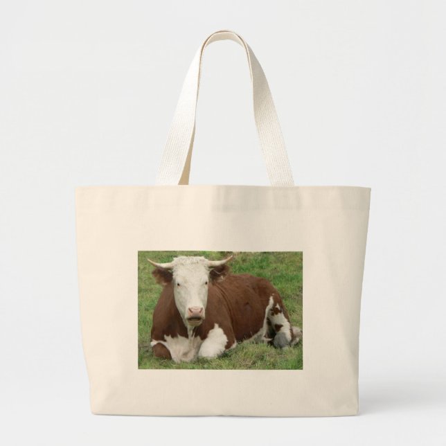 Give 'Em the Bird For Thanksgiving Large Tote Bag (Front)