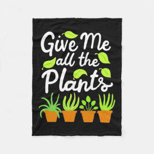 Give Gardener All The Plants Fleece Blanket