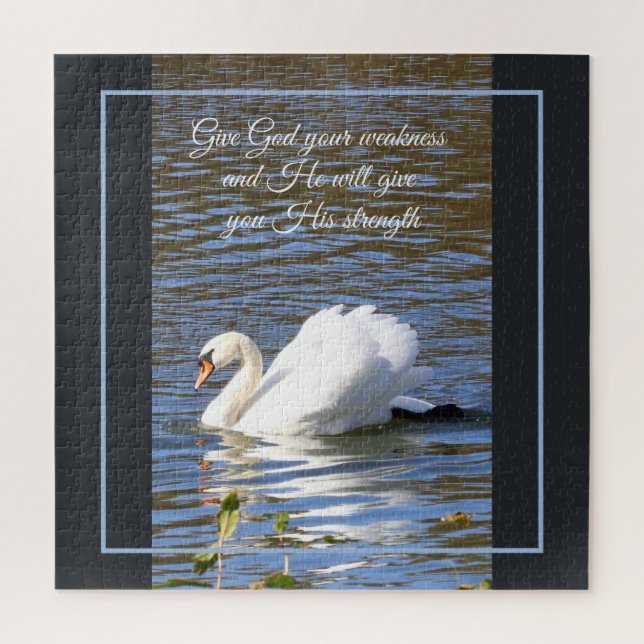 Give God Your Weakness Swan Jigsaw Puzzle (Vertical)