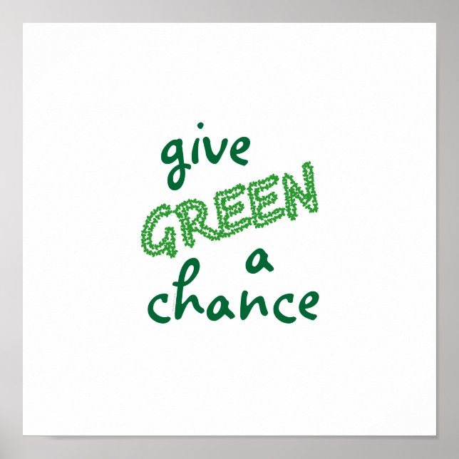 give GREEN a chance Poster (Front)