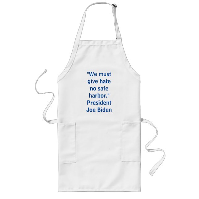 Give Hate No Safe Harbour - Joe Biden Men's Long Apron (Front)