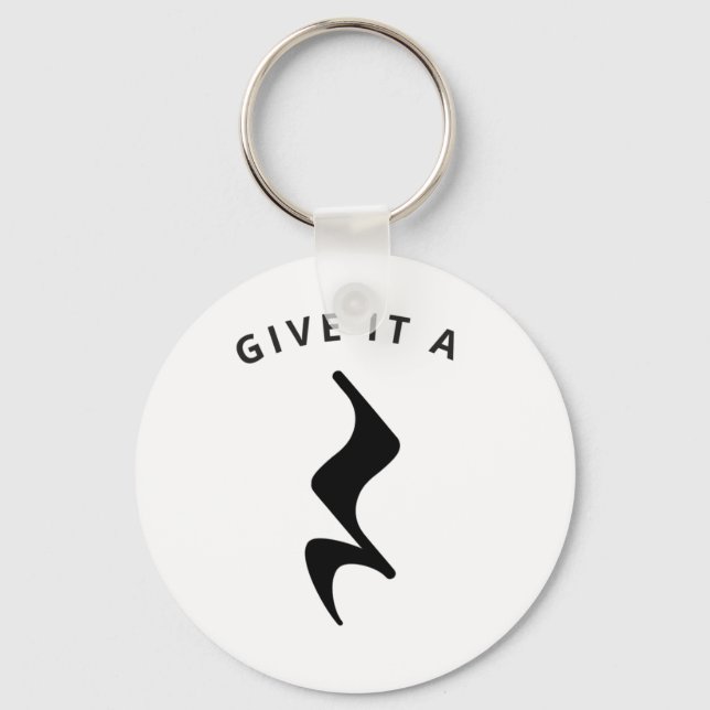Give It  A Rest Musician Funny Music Humour  Key Ring (Front)