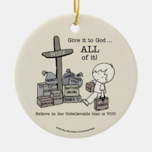 Give it ALL to God Ceramic Tree Decoration