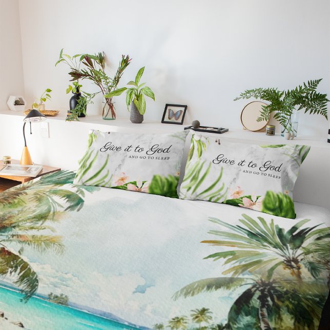 Give It To God and Go To Sleep | Floral Christian Pillowcase (Creator Uploaded)