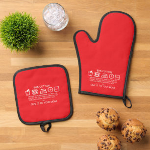 Give it to your mom 4 oven mitt & pot holder set