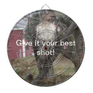 Give It Your Best Shot Red-Tailed Hawk Red Barn Dartboard