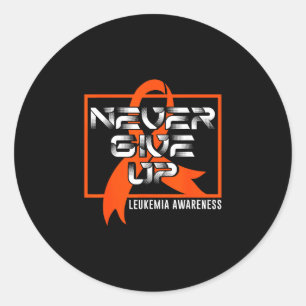 Give leukaemia up blood cancer awareness survivor classic round sticker