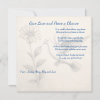 Give Love and Peace a Chance. Global Harmony: