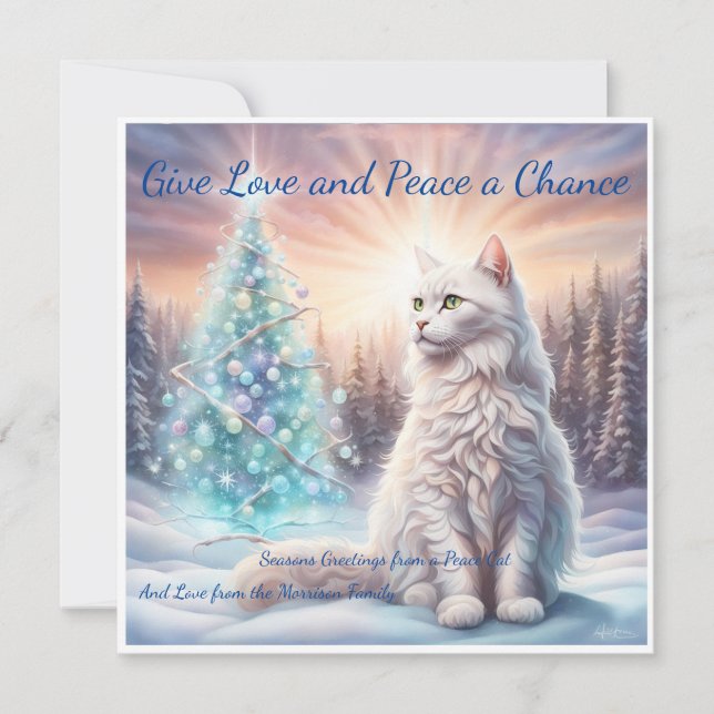 Give Love and Peace a Chance. Global Harmony: Card (Front)