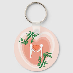 Give love Heart Key Ring