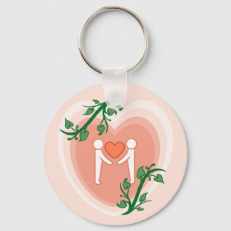 Give love Heart Key Ring