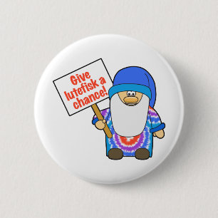 Give Lutefisk a Chance 6 Cm Round Badge