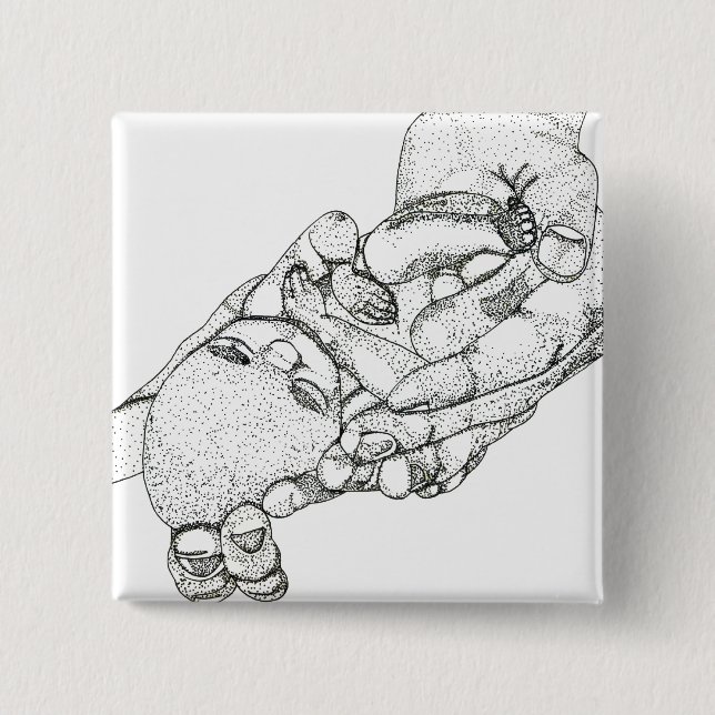 Give me a choice by giving me life 15 cm square badge (Front)