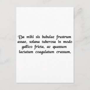 Give me a hamburger, french fries, and a thick.... postcard