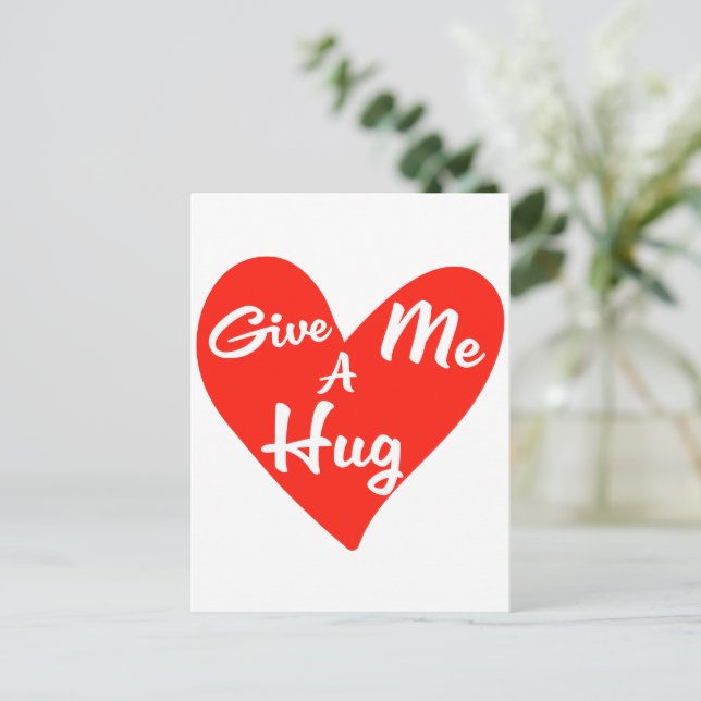 Give me a Hug Invitation Postcard (Standing Front)