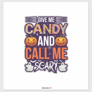 Give Me Candy Call Scary Halloween Ghost Pumpkin_1