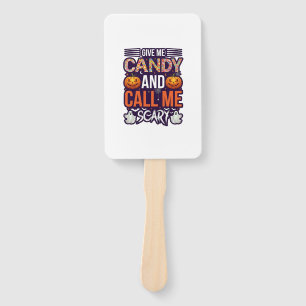 Give Me Candy Call Scary Halloween Ghost Pumpkin_1 Hand Fan