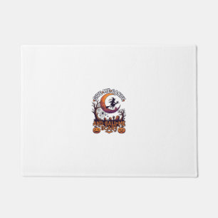 Give Me Candy Call Scary Witch Moon Pumpkins Doormat