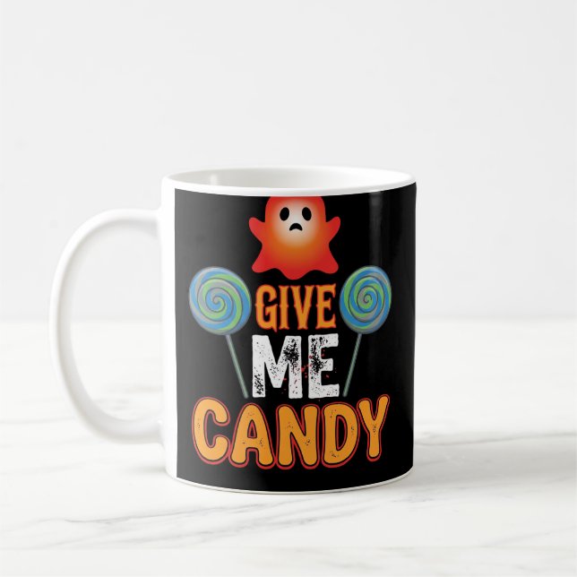 Give Me Candy Halloween Ghost_1 Coffee Mug (Left)