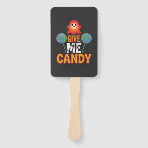 Give Me Candy Halloween Ghost_1 Hand Fan