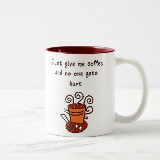 Give me Coffee Two-Tone Coffee Mug