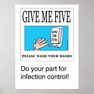 Give Me Five handwashing poster