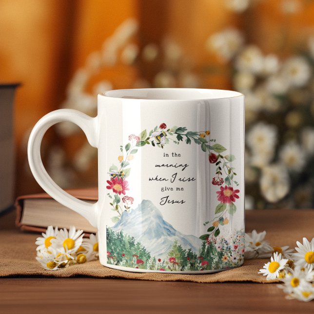 Give Me Jesus | Mountain Wildflower Monogram Coffee Mug (Creator Uploaded)