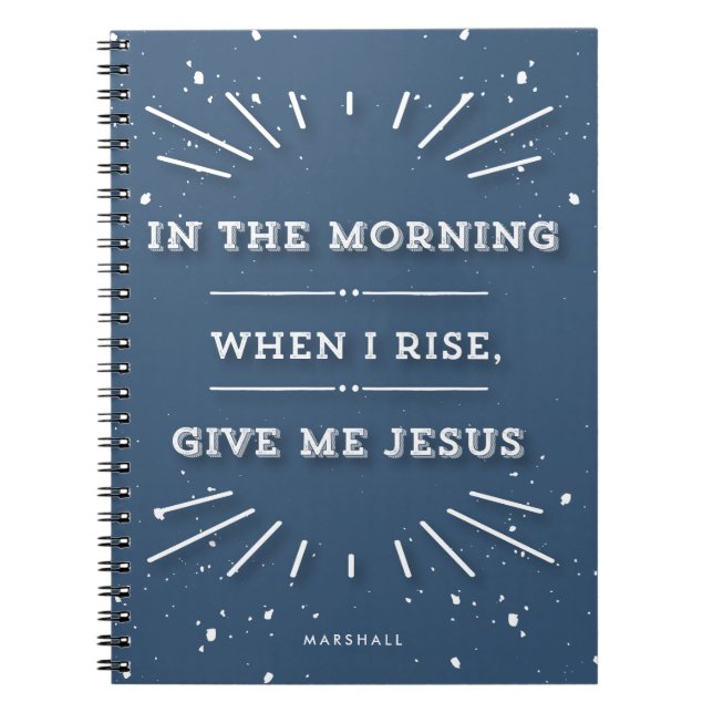 Give Me Jesus Typographic Personalised Devotional Notebook (Front)