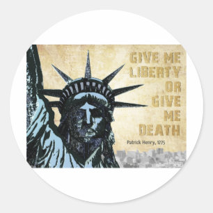 Give Me Liberty Classic Round Sticker