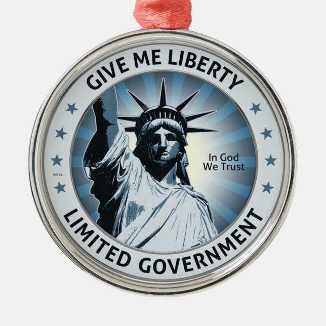 Give Me Liberty Metal Tree Decoration (Front)