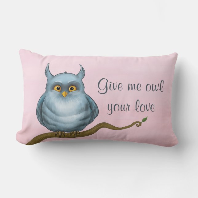 Give me owl your love lumbar cushion (Front)