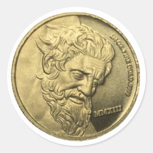 Give Me the Gold Classic Round Sticker