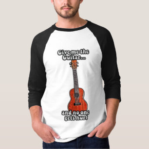 Give me the guitar and no one gets hurt. colorful T-Shirt