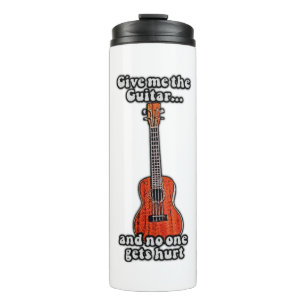 Give me the guitar and no one gets hurt. colourful thermal tumbler