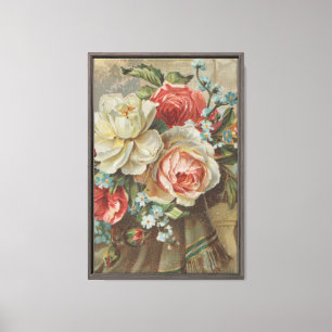Give me thine heart Antique Cottagecore Valentine Canvas Print