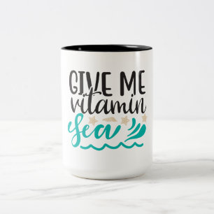 Give Me Vitamin Sea Two-Tone Coffee Mug