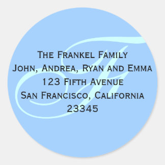 Give me your address (label)! classic round sticker