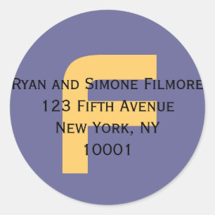 Give me your address (label)! classic round sticker