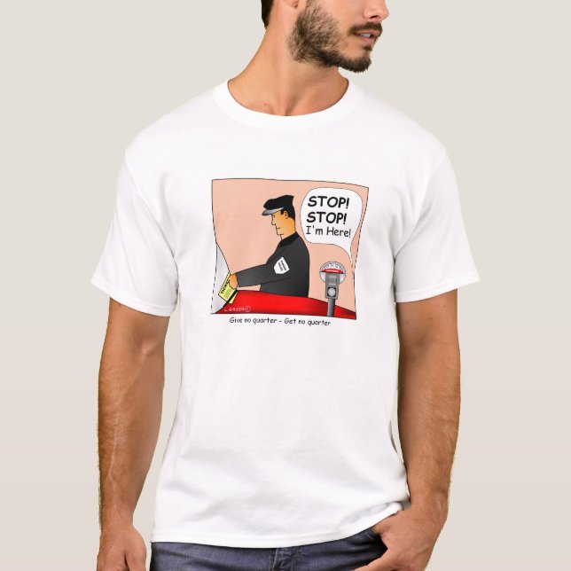 Give no Quarter Get no Quarter Cartoon T-shirt (Front)
