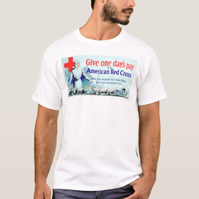 Give One Day's Pay to the Red Cross (US00048) T-Shirt (Front)