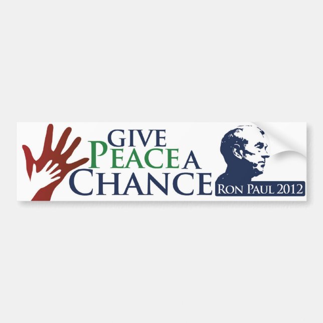 Give Peace a Chance Bumper Sticker (Front)