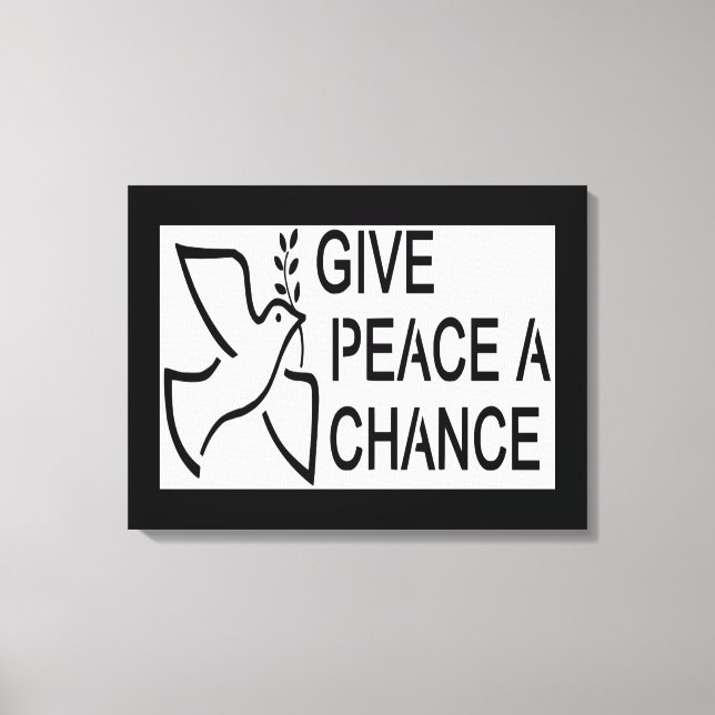 GIVE PEACE A CHANCE CANVAS PRINT (Front)