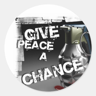 Give peace a chance classic round sticker