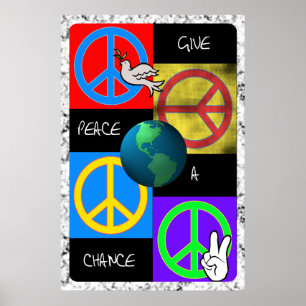 Give Peace a Chance Pop Art Poster