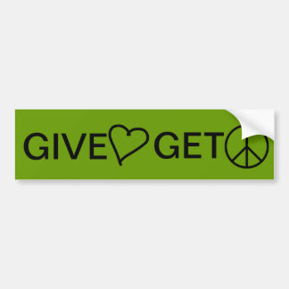 Give Peace Get Love Bumper Sticker