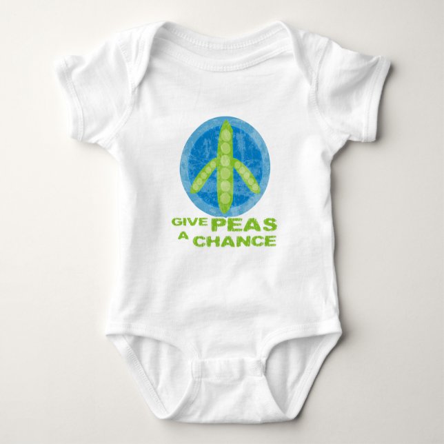 Give Peas a Chance Baby Bodysuit (Front)
