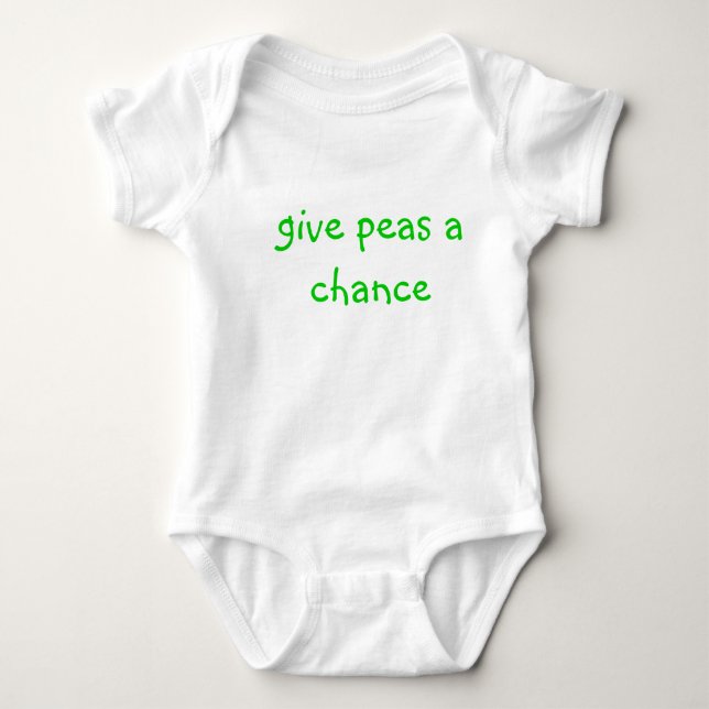 give peas a chance baby bodysuit (Front)